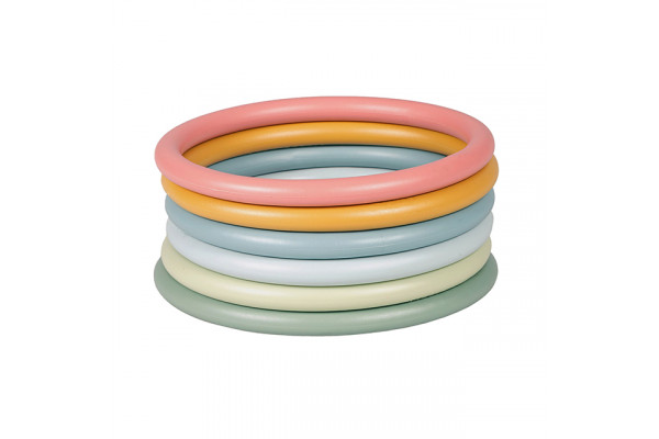 Little Dutch aktivitāšu gredzeni 6 gab, Little Dutch activity rings 6 pcs