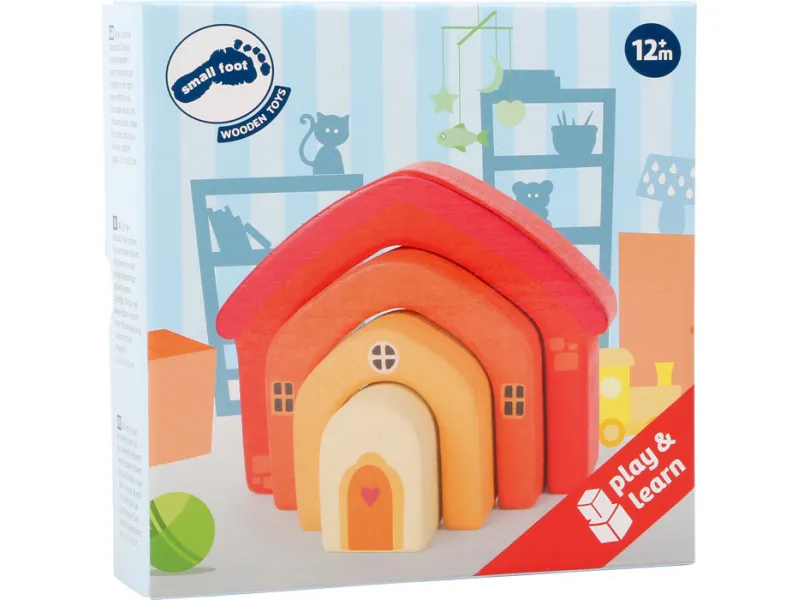 Wooden Building Blocks House