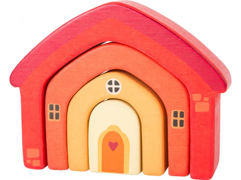 Wooden Building Blocks House