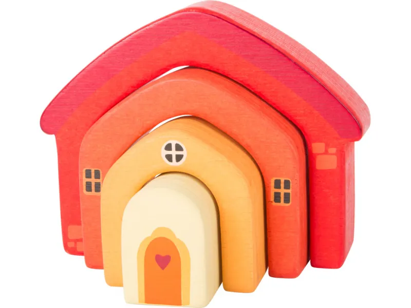 Wooden Building Blocks House