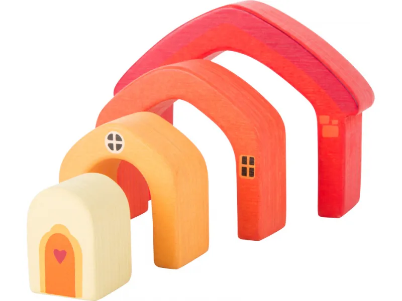 Wooden Building Blocks House