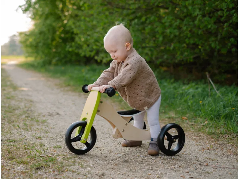 Беговел 2 в 1, зеленый