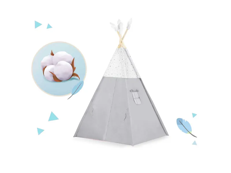 Kids Tent/Tipi (Light Gray)